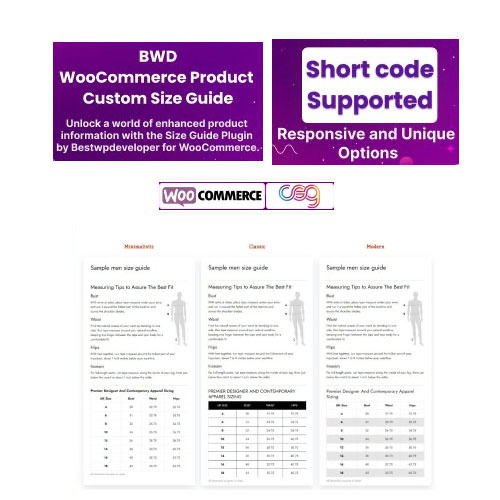 BWD Product Size Guide $4.49 (75% Off) | PluginTheme.net