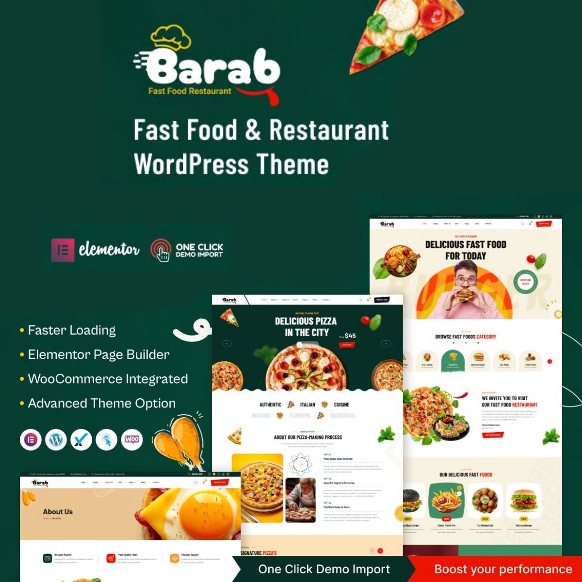 Barab - Fast Food & Restaurant WordPress Theme