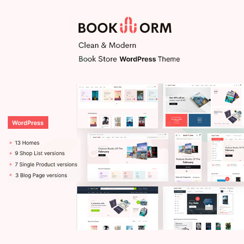 Bookworm - Bookstore & Bookshop WooCommerce Theme