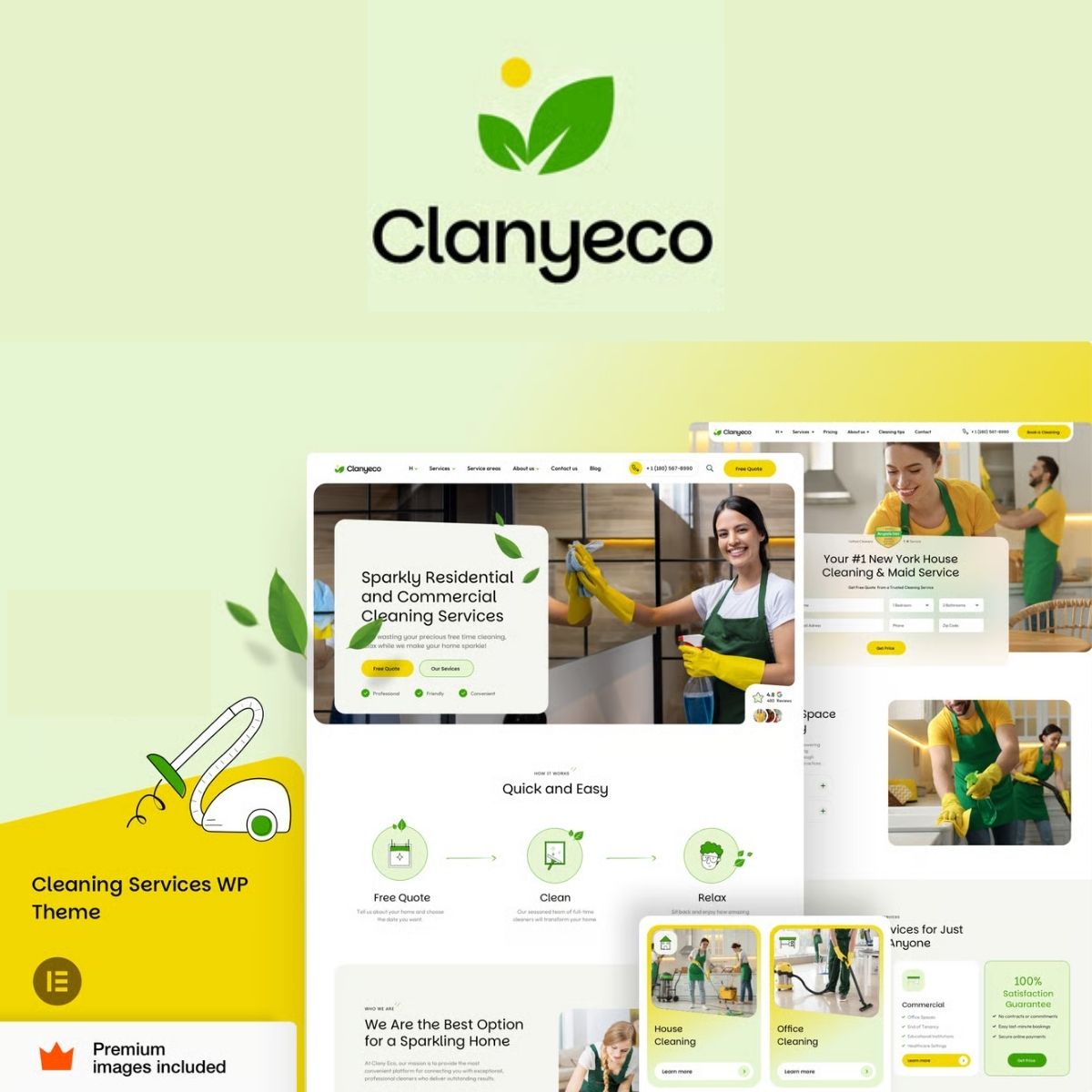 ClanyEco– Cleaning Services WordPress Theme