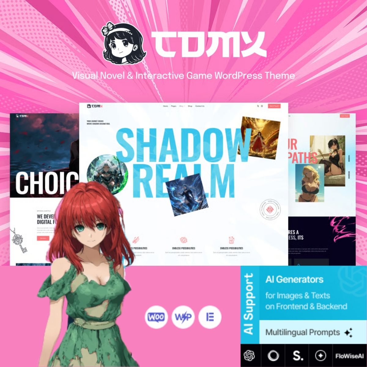 ComX - Visual Novel & Interactive Game WordPress Theme