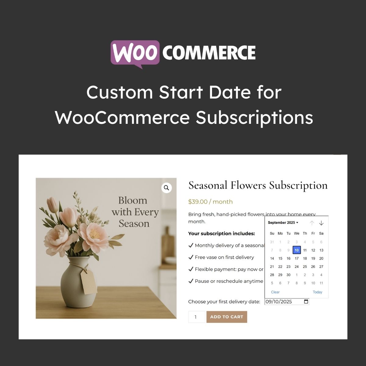 Custom Start Date for WooCommerce Subscriptions