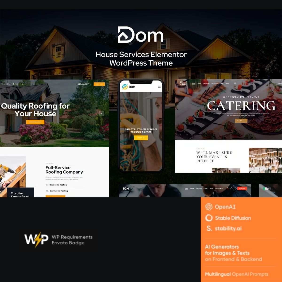 Dom - House Services Elementor WordPress Theme