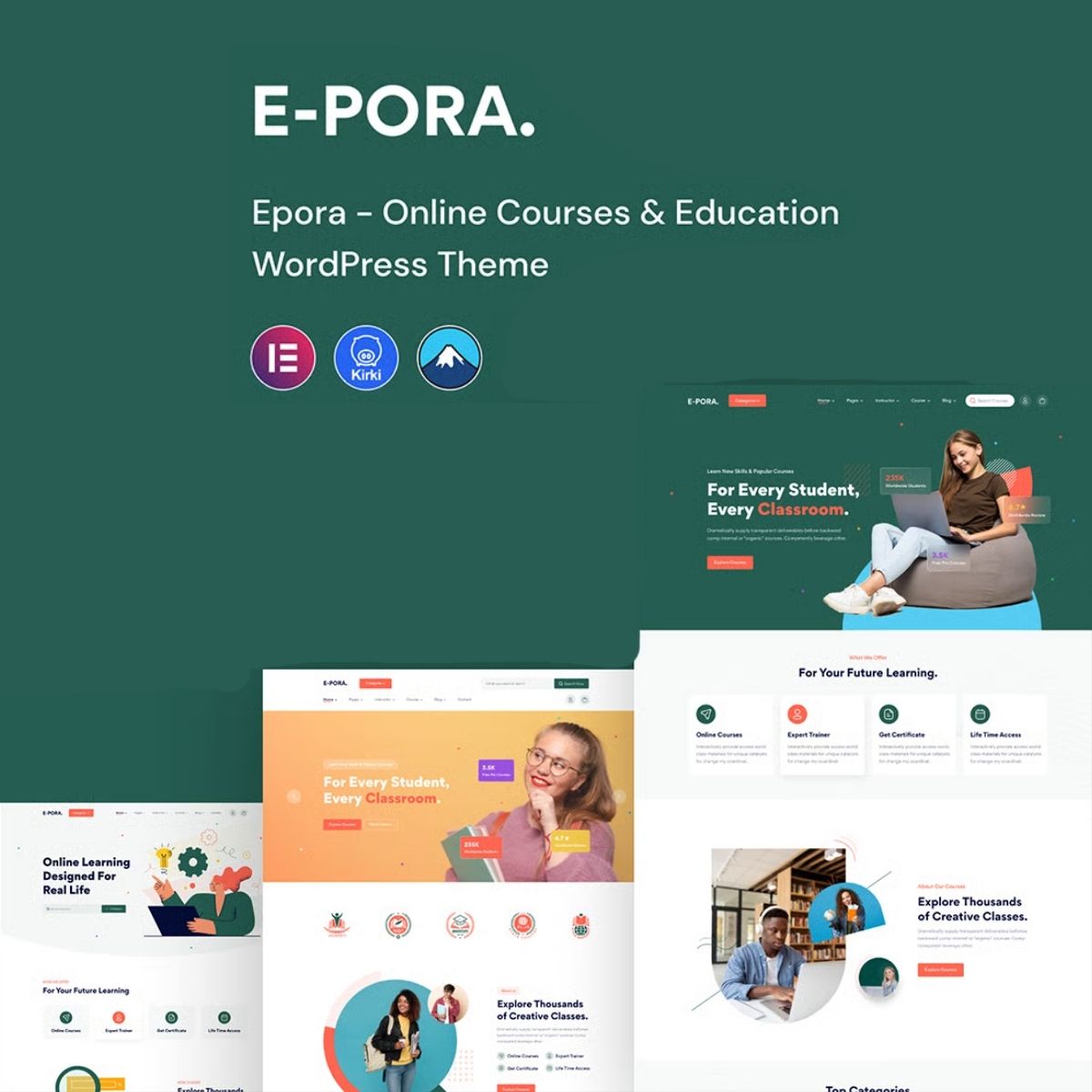 Epora - Online Courses & Education WordPress Theme
