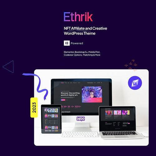 Ethrik - Creative & NFT Affiliate WordPress Theme