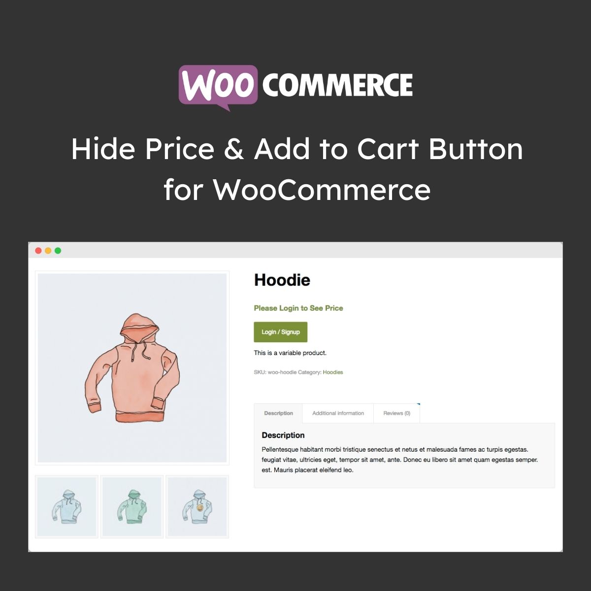 Hide Price & Add to Cart Button for WooCommerce