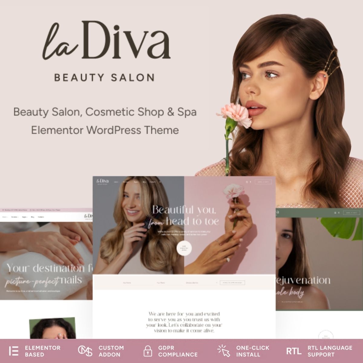La Diva - Beauty Salon & Spa WordPress Theme