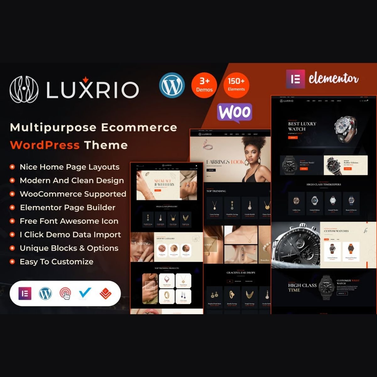 Luxrio – Jewellery & Fashion eCommerce WordPress Theme