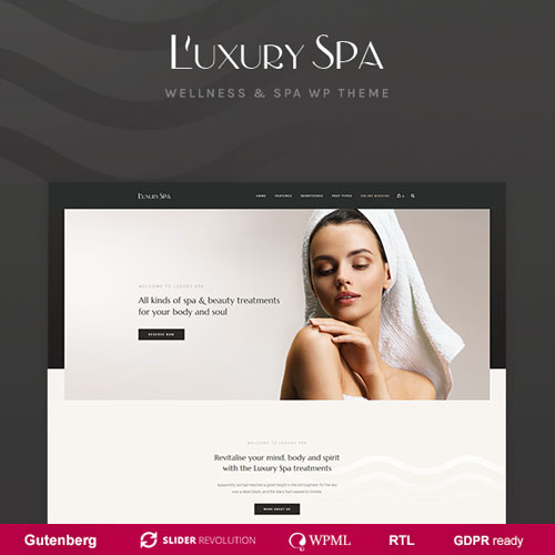 Luxury Spa - Wellness and Beauty WordPress Theme