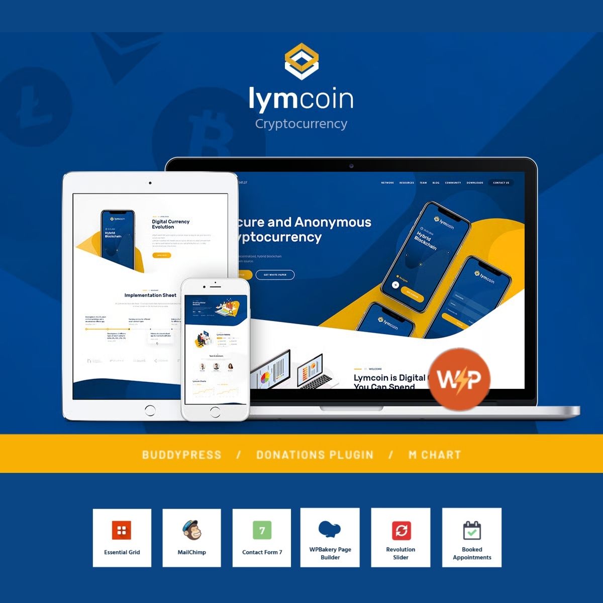 Lymcoin | ICO Cryptocurrency Bitcoin WordPress Theme