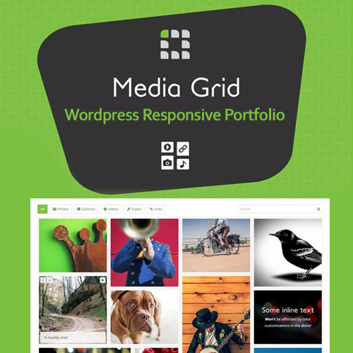 Media Grid - Wordpress Responsive Portfolio