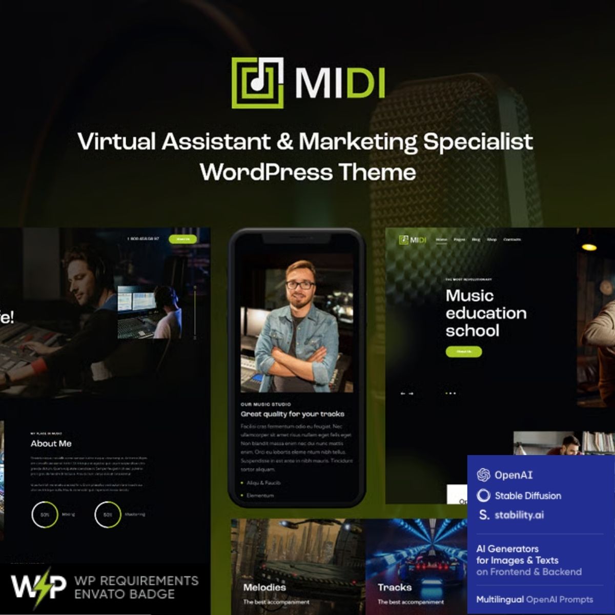 Midi - Sound & Music School WordPress Theme
