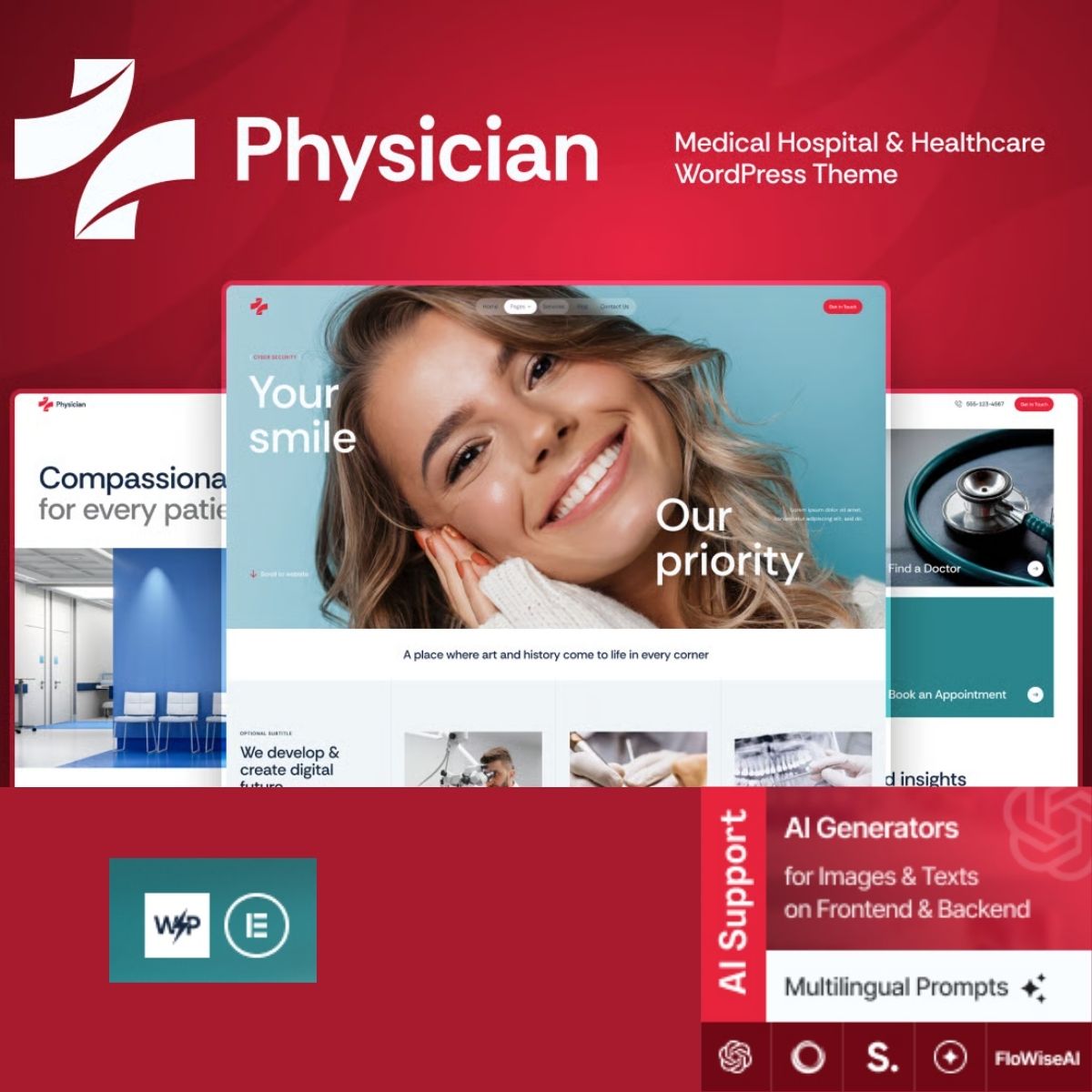 Physician - Medical Hospital & Healthcare WordPress Theme