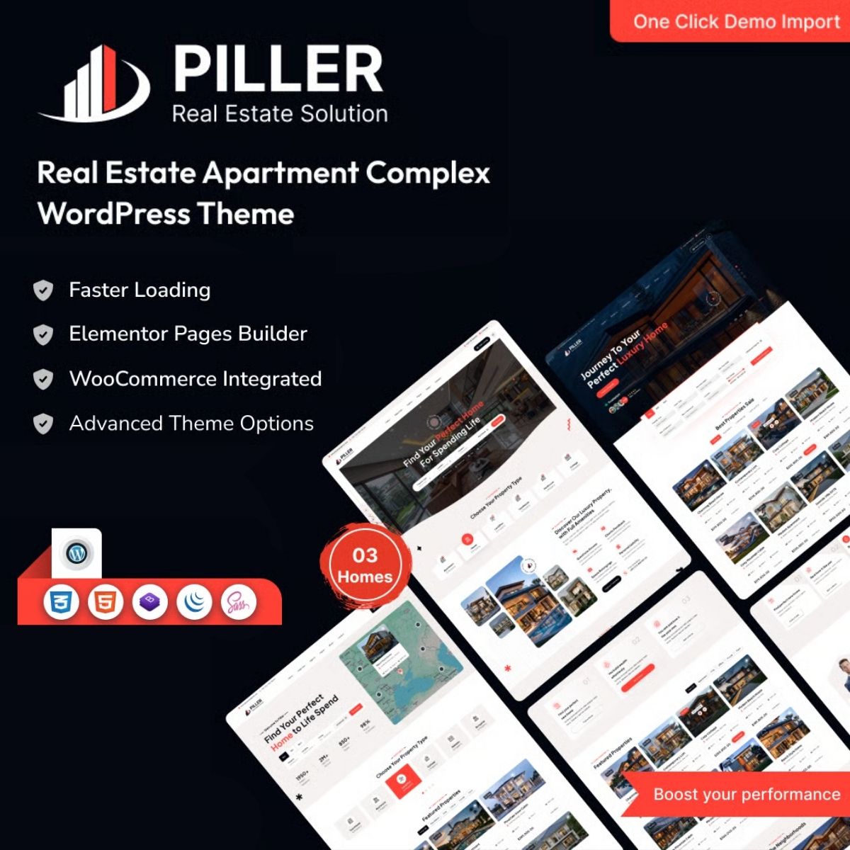 Piller – Real Estate WordPress Theme