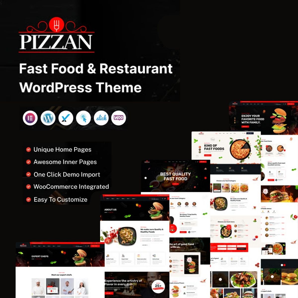 Pizzan - Fast Food and Restaurant WordPress Theme
