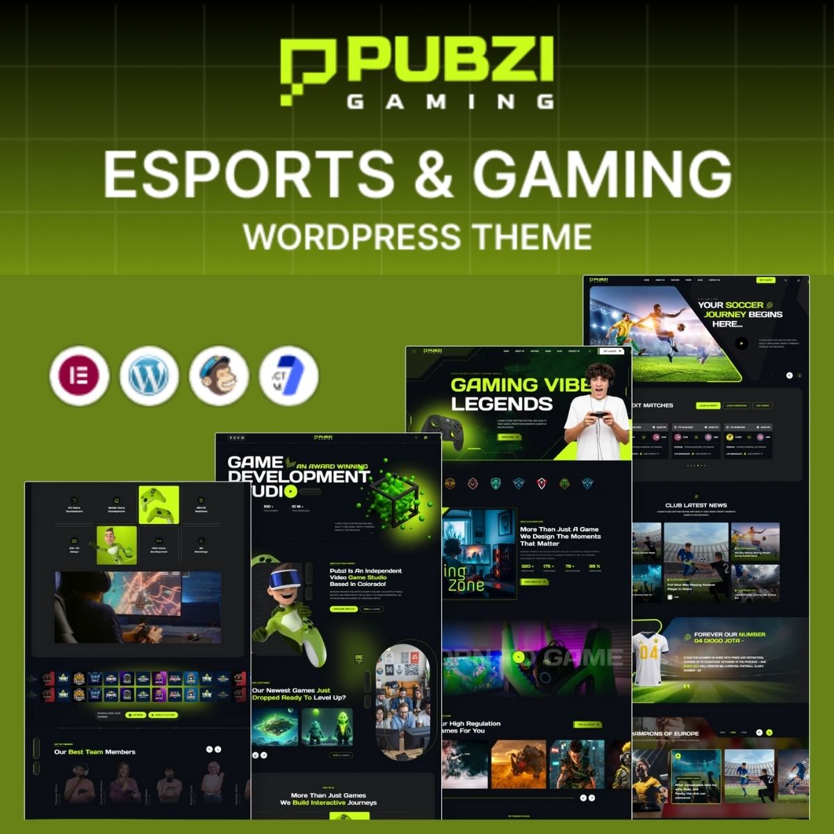 Pubzi – eSports and Gaming WordPress Theme