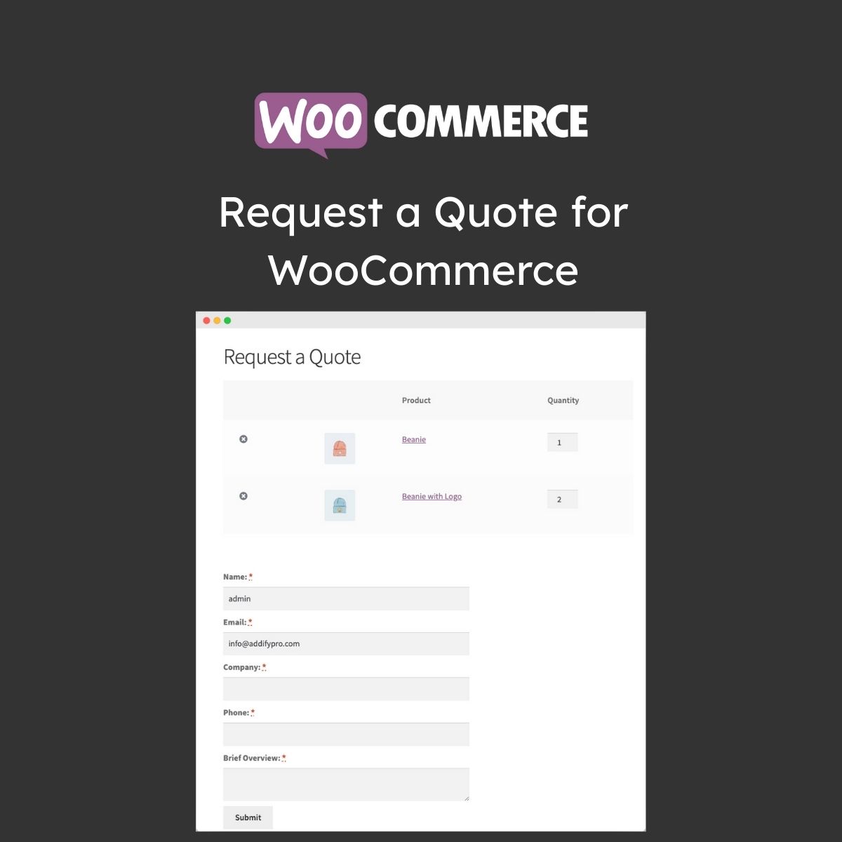 Request a Quote for WooCommerce