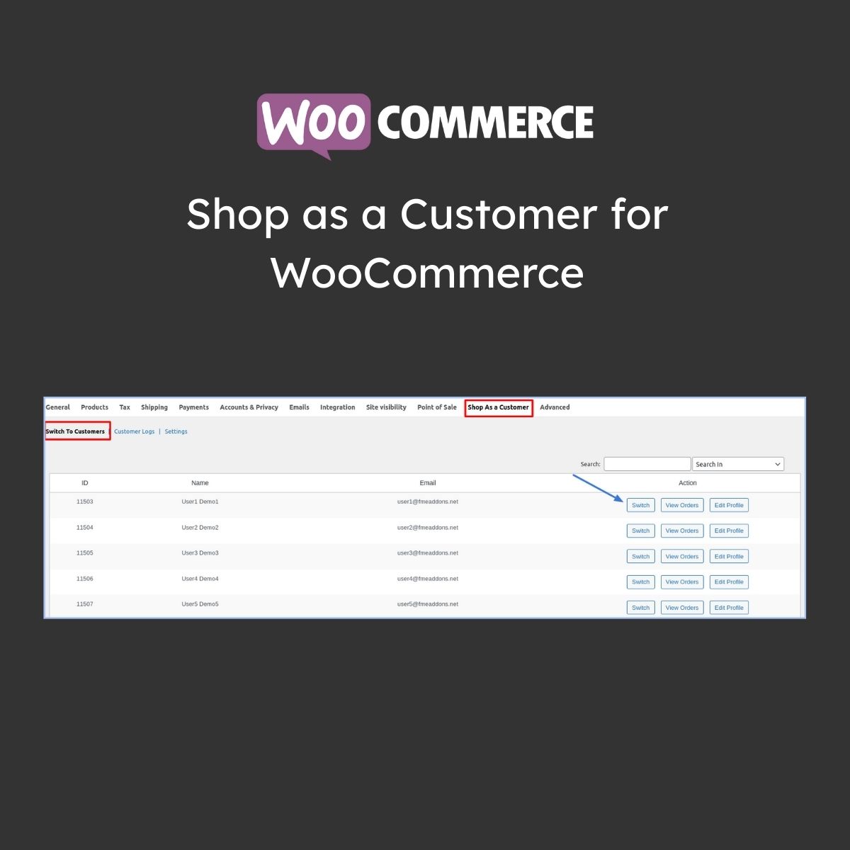 Shop as a Customer for WooCommerce