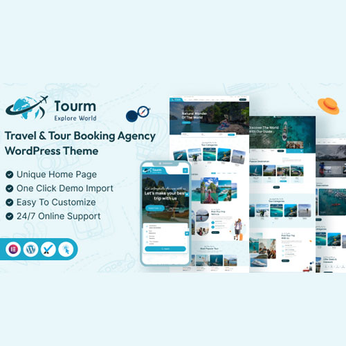 Tourm- Travel & Tour Booking Agency WordPress Theme