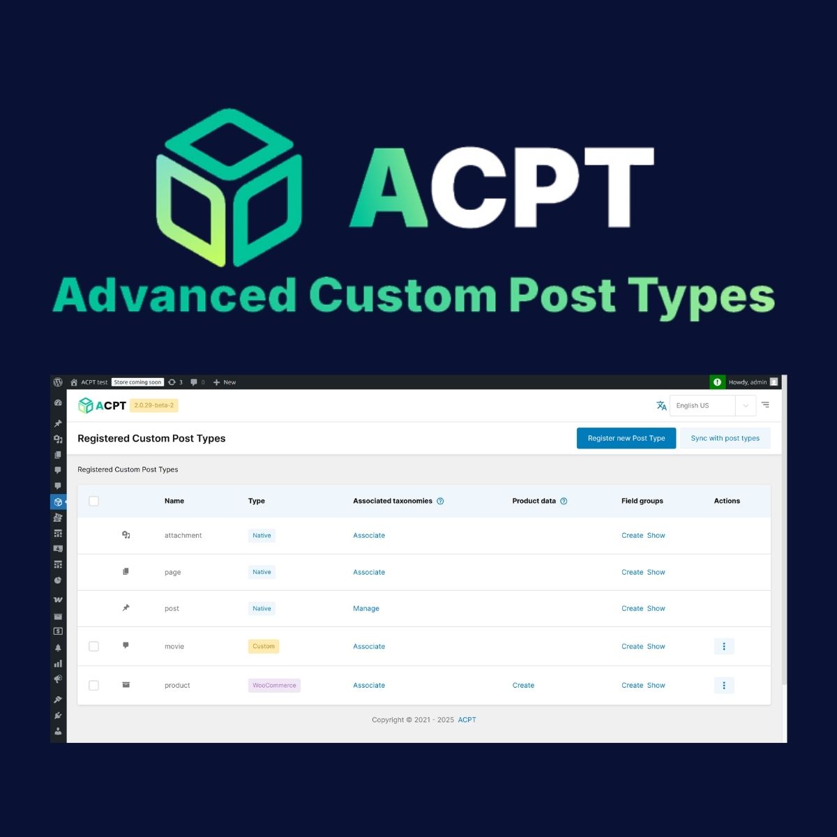 ACPT - Advanced Custom Post Types