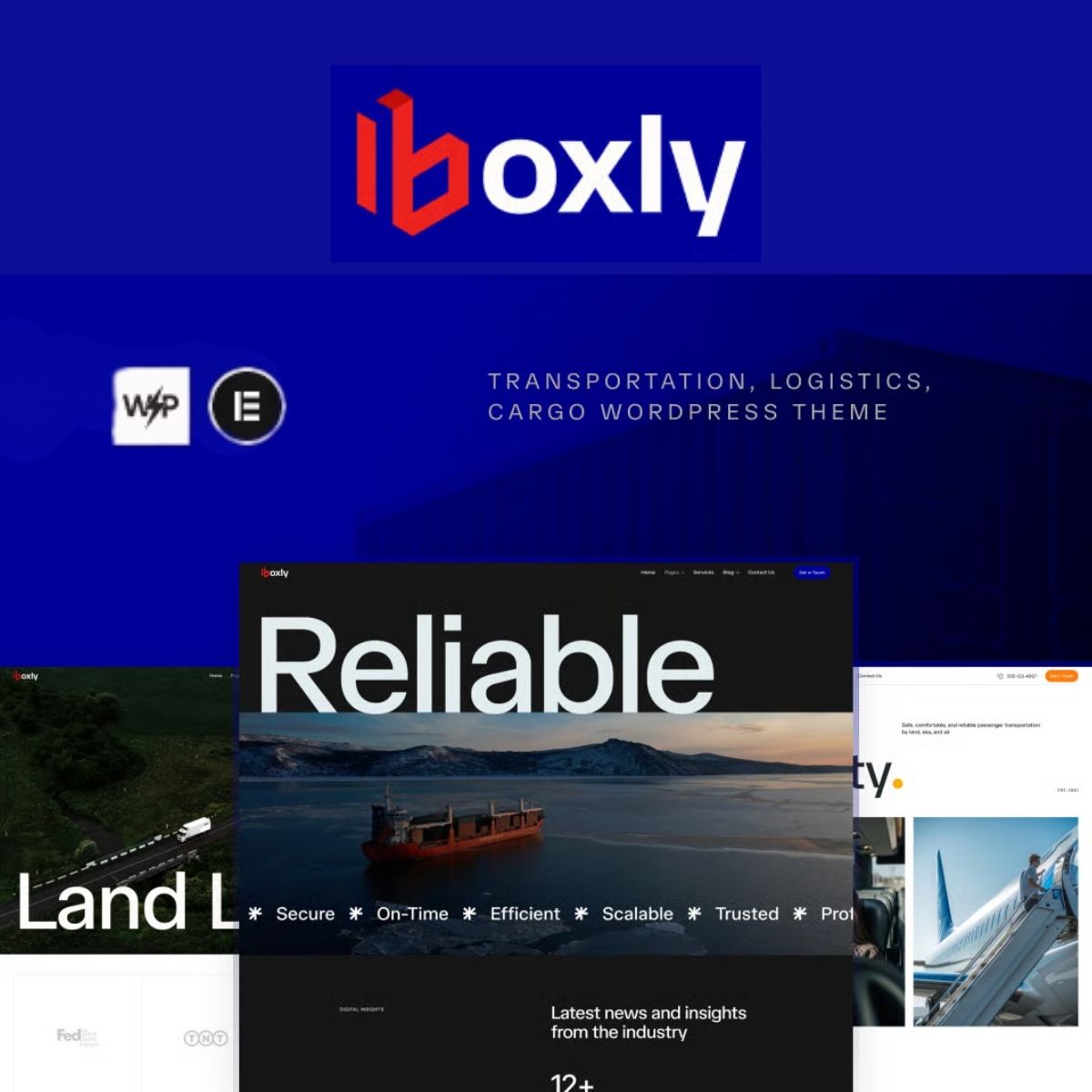 Boxly - Transportation, Logistics, Cargo WordPress Theme