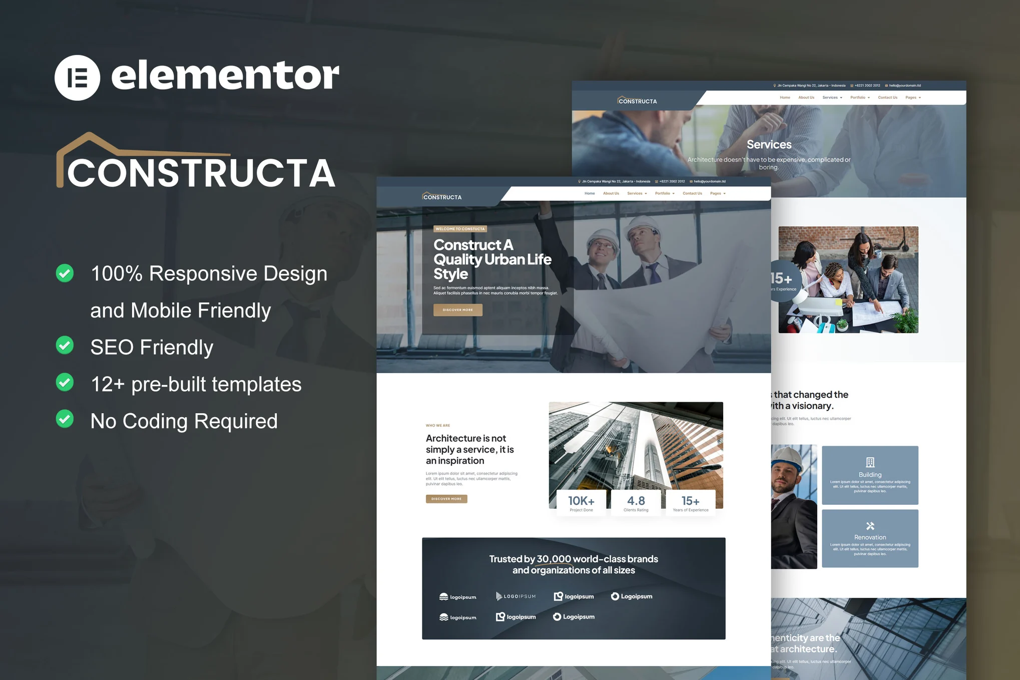 Constructa - Building & Construction Elementor Template Kit
