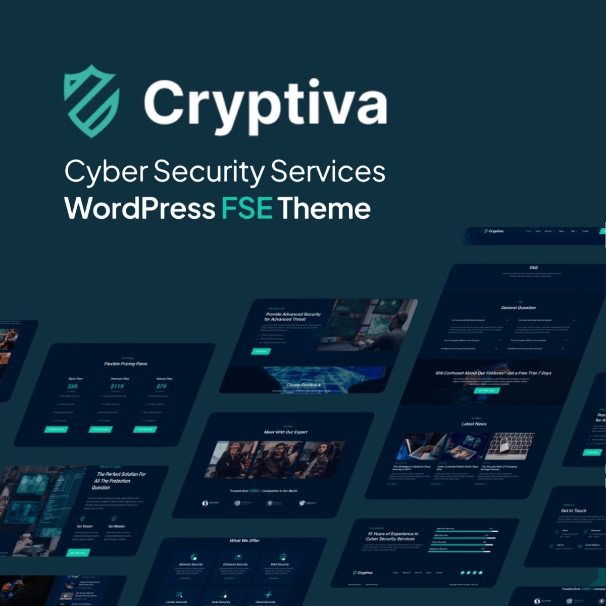 Cryptiva - Cyber Security Services Gutenverse FSE WordPress Block Theme