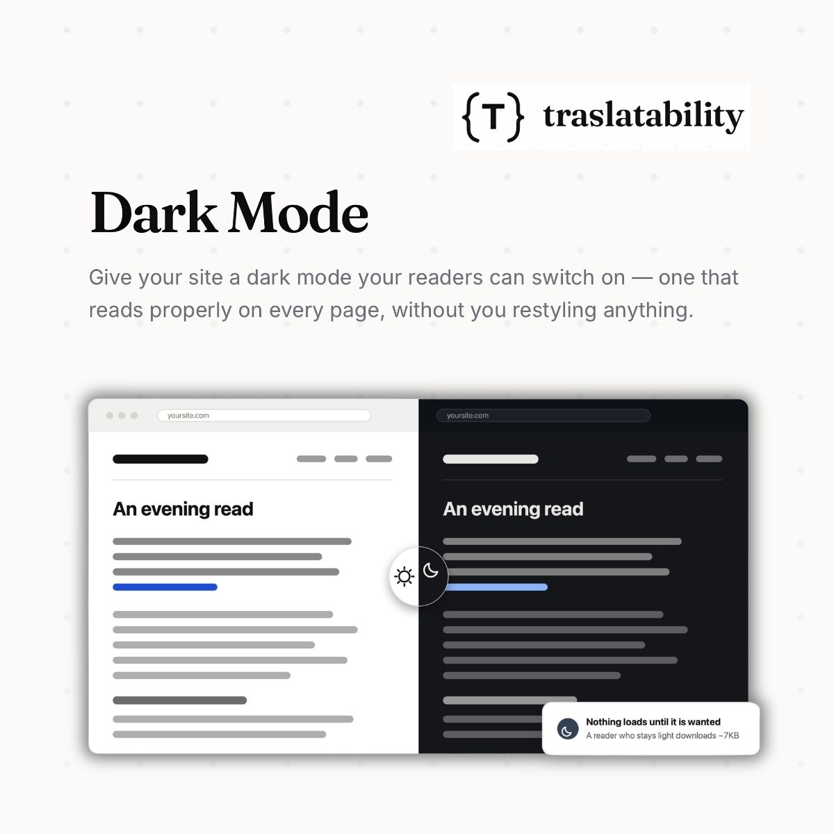 Dark Mode by Traslatability