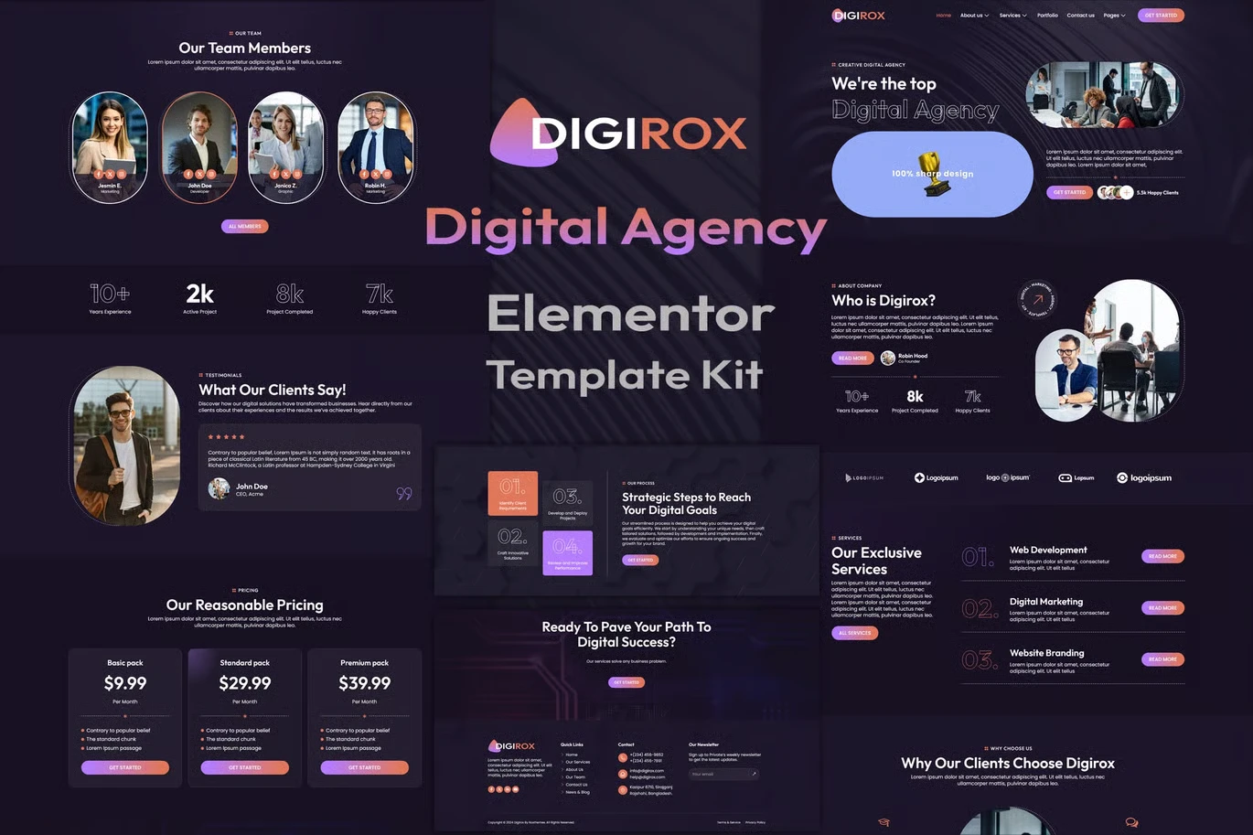 Digirox - Digital Agency Elementor Template Kit