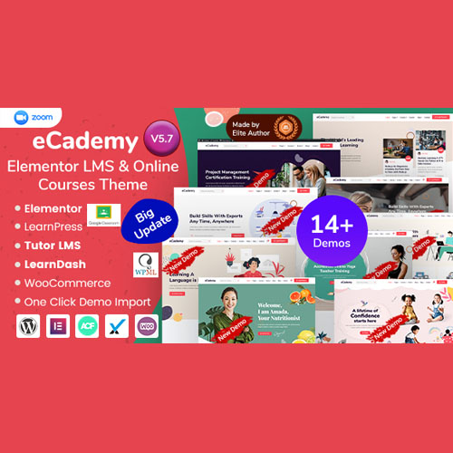 eCademy - Education LMS & Online Coaching Courses WordPress Theme