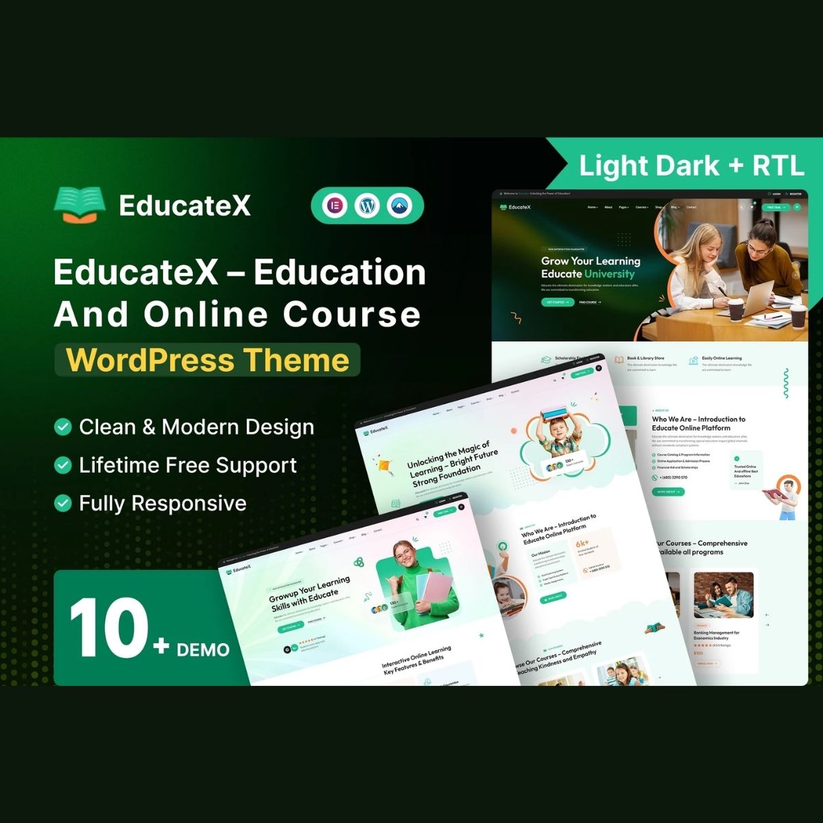 EducateX - Education & Online Course WordPress Theme + RTL