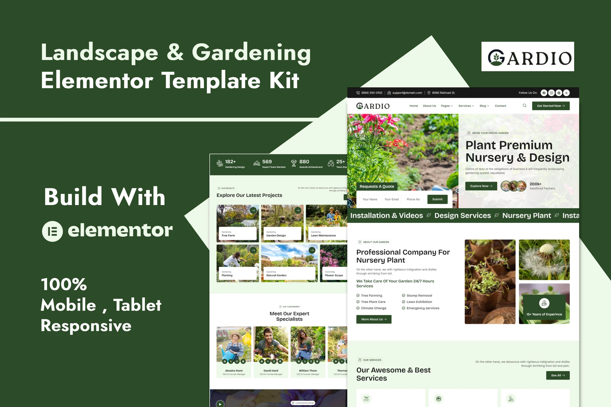 Gardio - Nursery & Gardening Elementor Template Kit