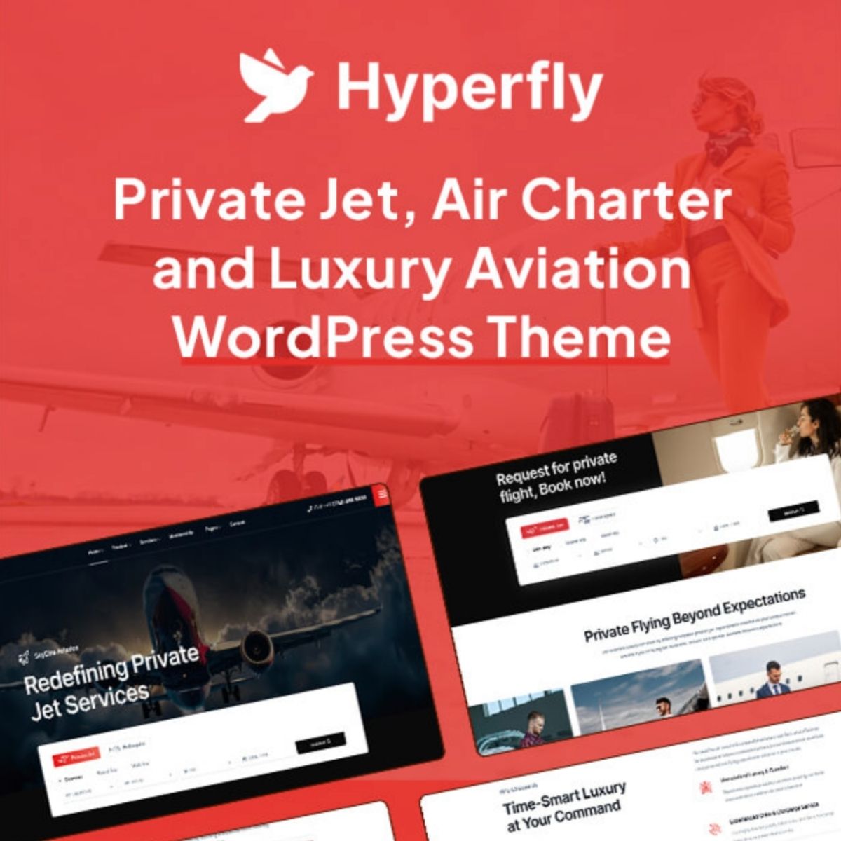 HyperFly - Private Jet Charter & Aviation WordPress Theme