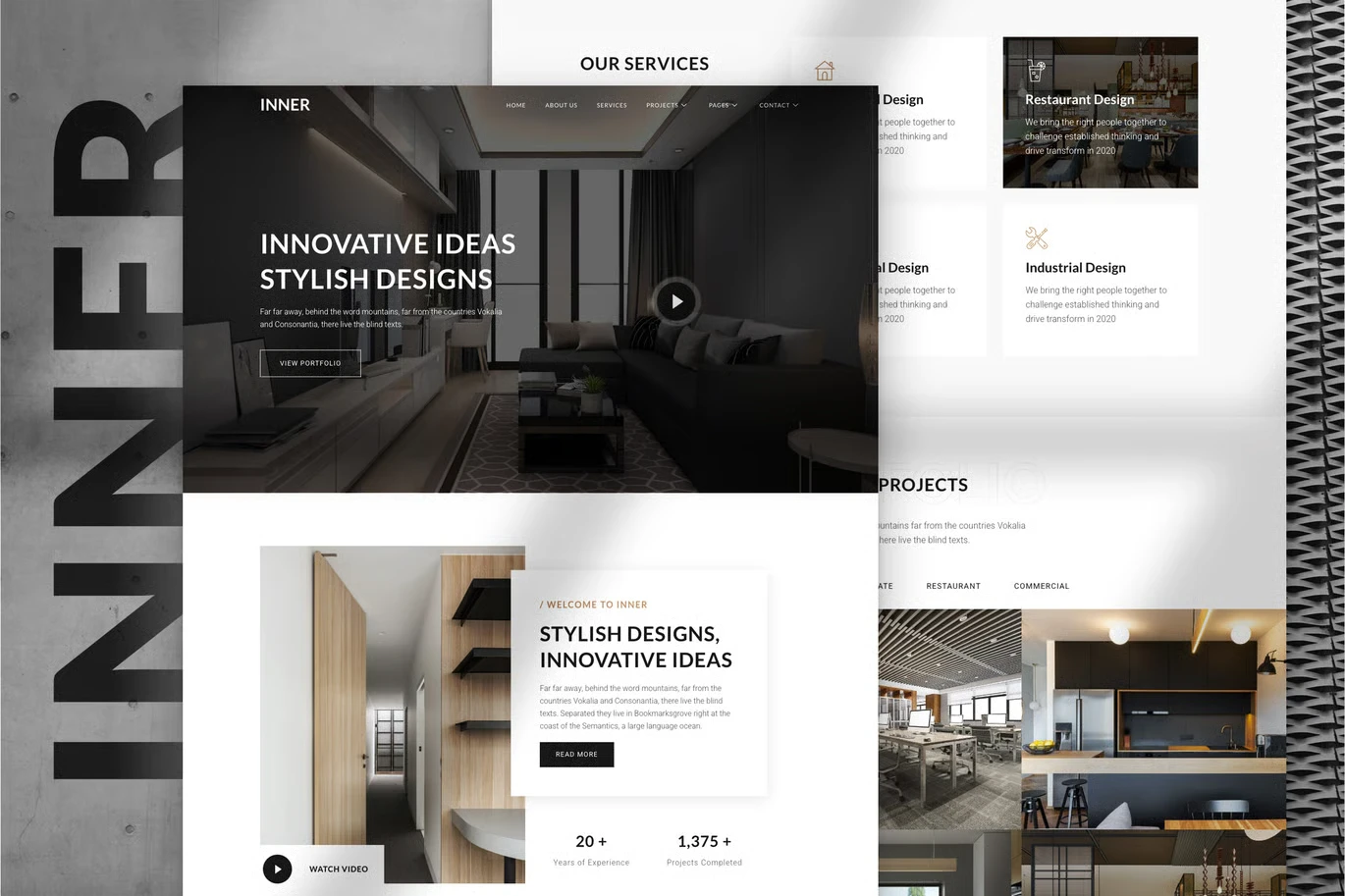Inner - Interior Design & Architecture Template Kit