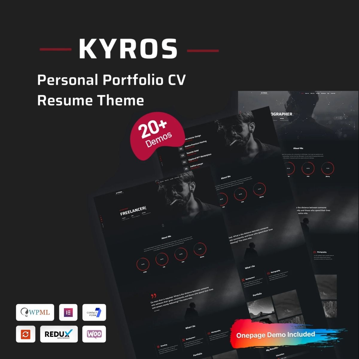 Kyros - Personal Portfolio CV Resume Theme