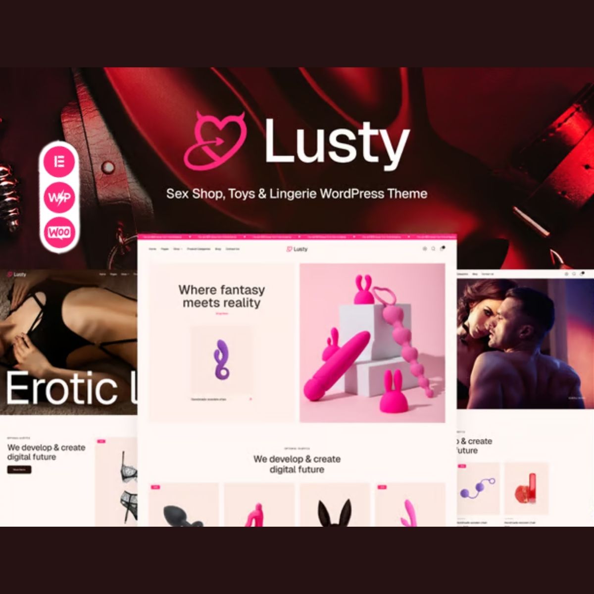 Lusty - Sex Shop, Toys & Lingerie WordPress Theme