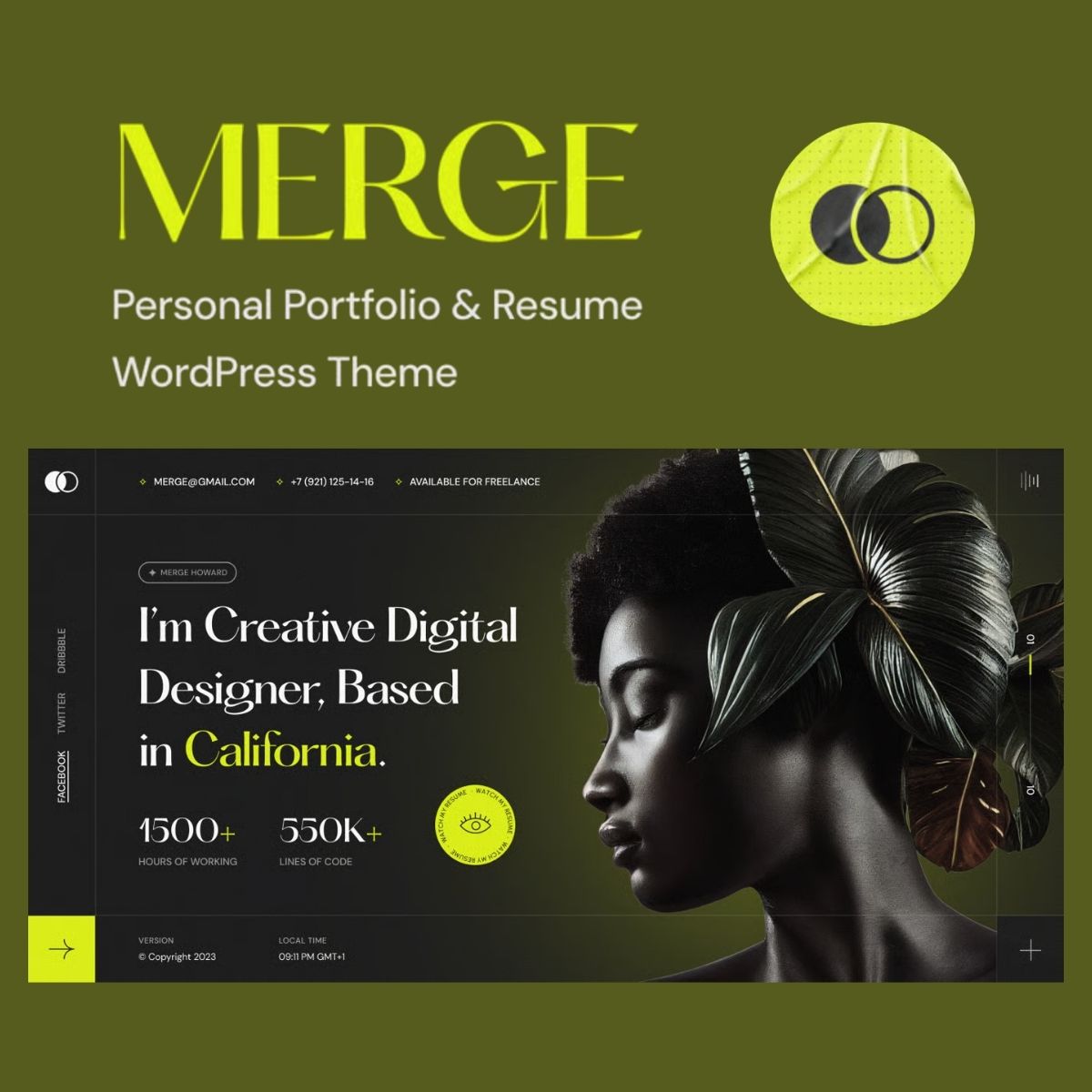 Merge - Personal Portfolio & Resume WordPress Theme