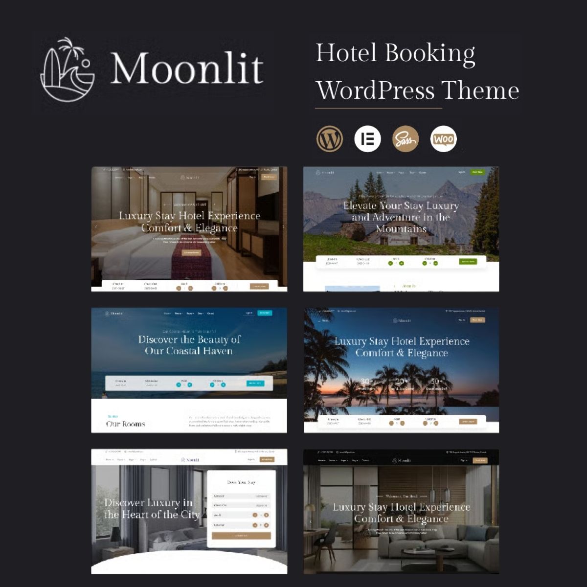 Moonlit - Hotel Booking WordPress Theme