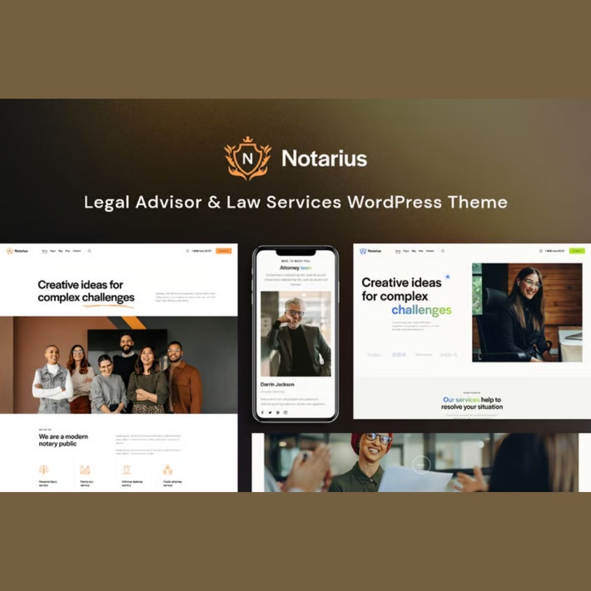 Notarius - Lawyer Legal Advisor WordPress Theme | PluginTheme.net