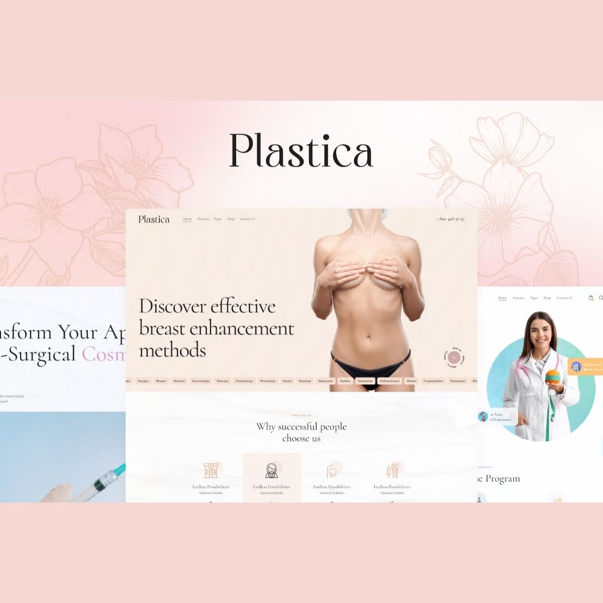 Plastica - Plastic Surgery & Cosmetic Procedures WordPress Theme