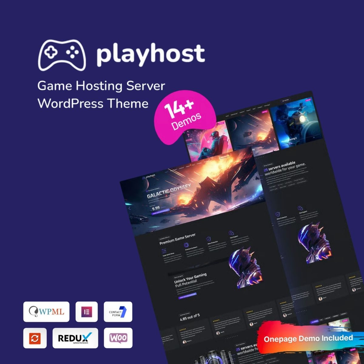 Playhost - Game Hosting Server WordPress Theme
