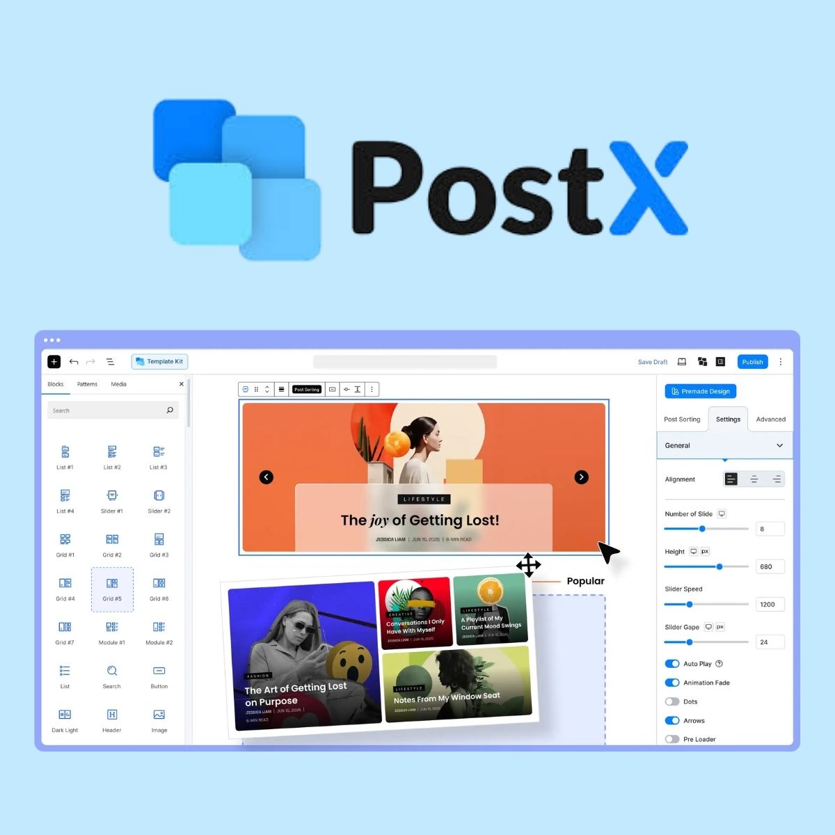PostX Pro Gutenberg Post Blocks - WordPress Plugin | PluginTheme.net
