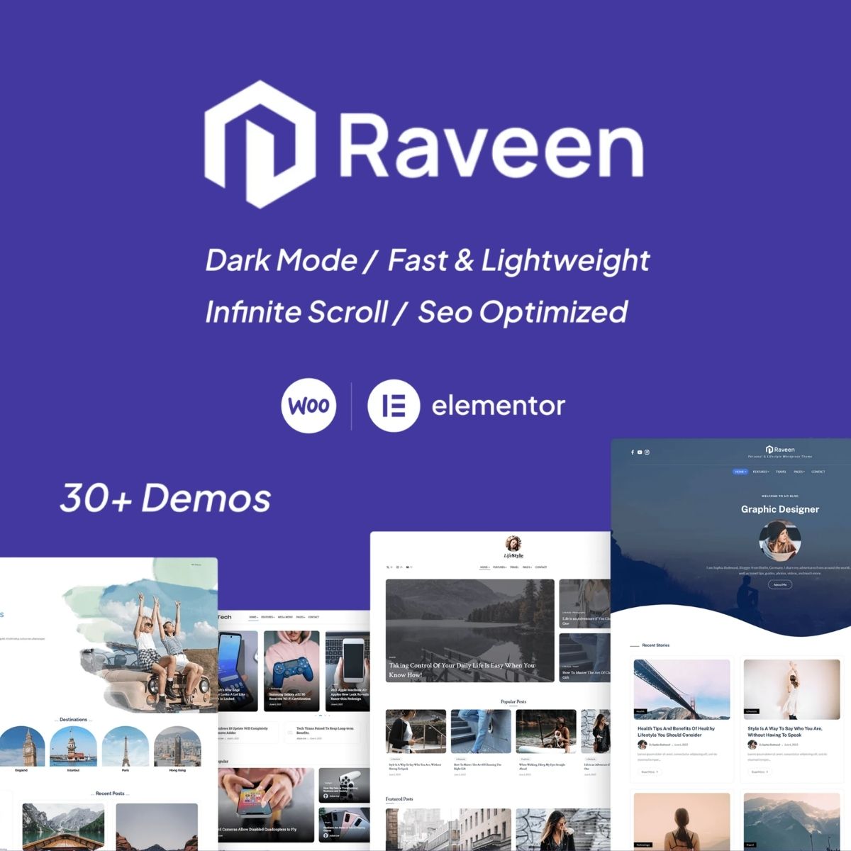 Raveen | Personal Blog & Magazine WordPress Theme