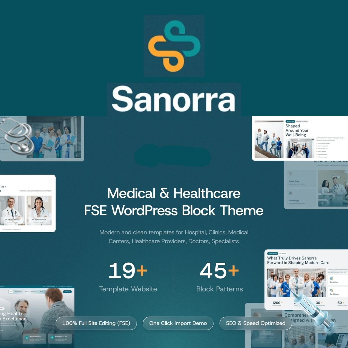 Sanorra – Medical & Healthcare FSE WordPress Block Theme