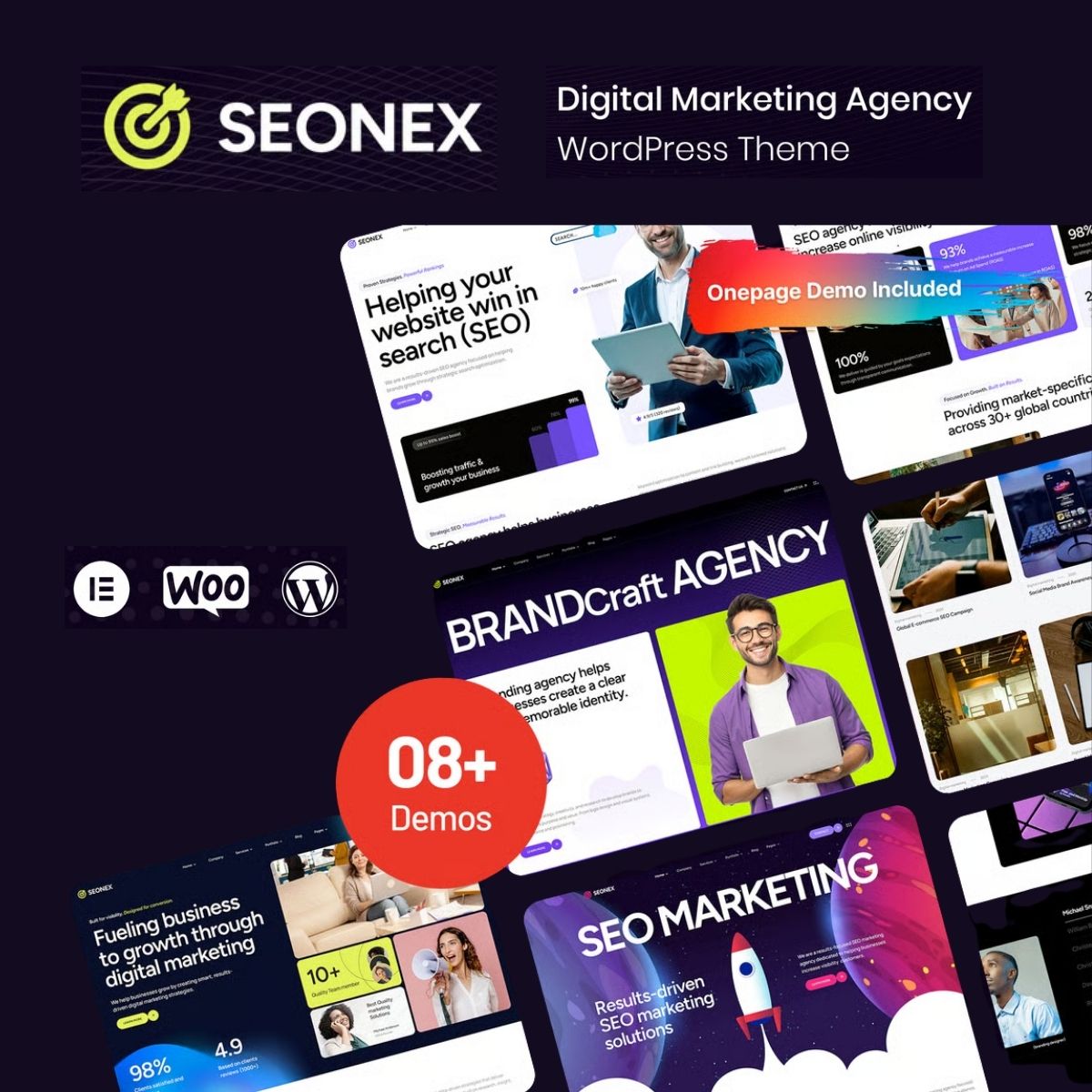 Seonex - Digital Marketing Agency WordPress Theme
