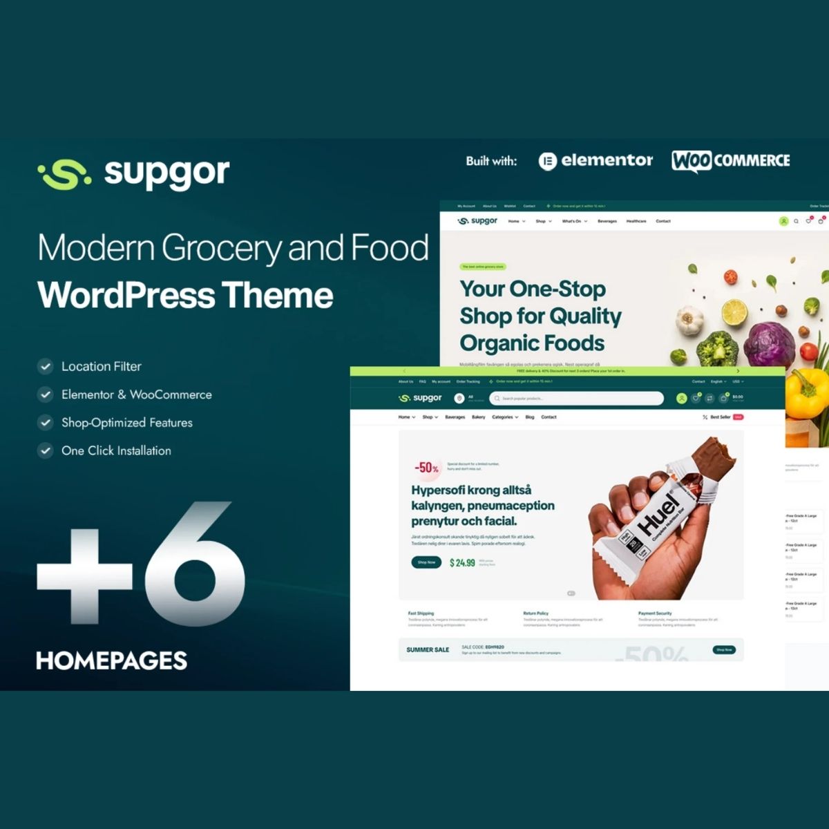 Supgor - Grocery Store and Food WordPress Theme