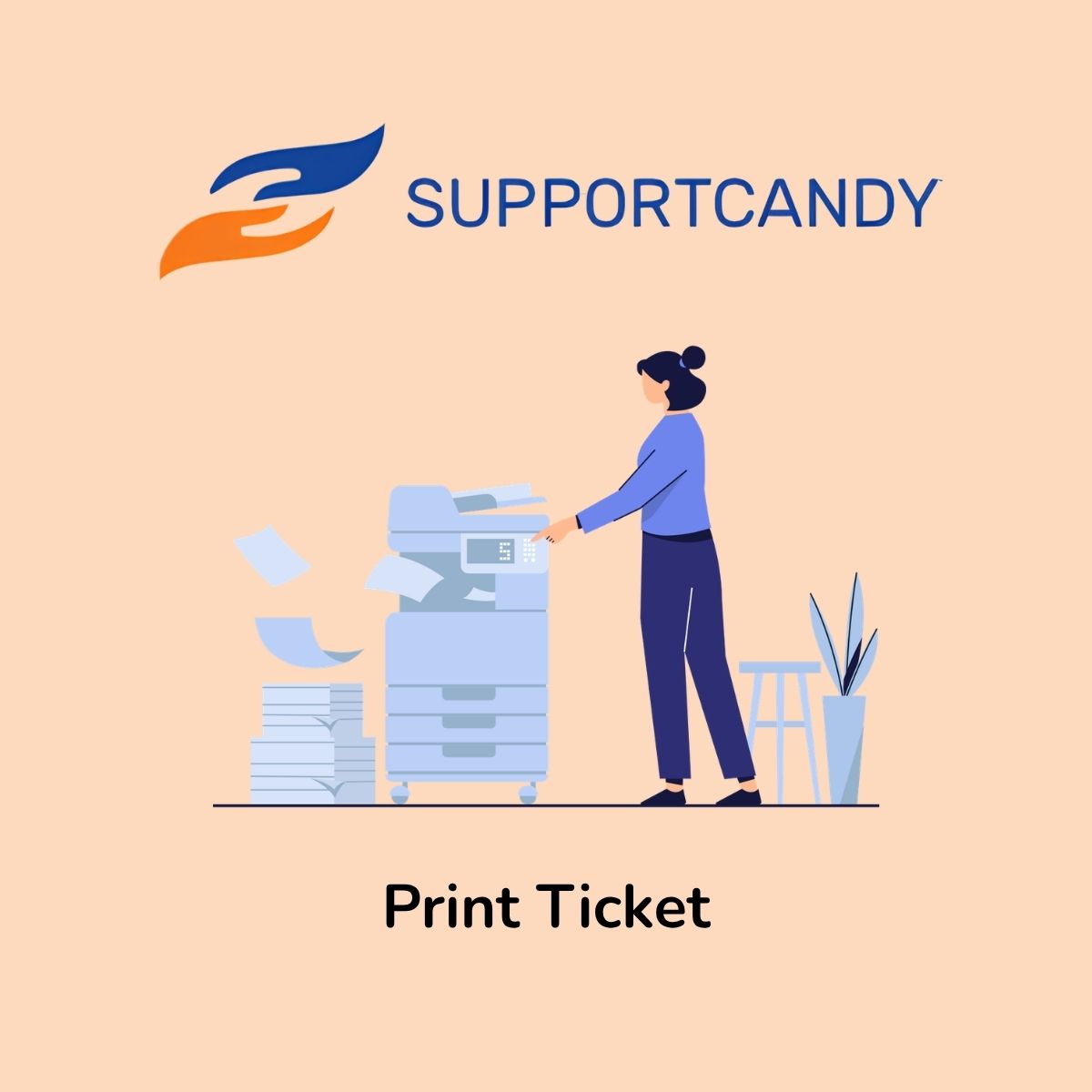 SupportCandy Print Ticket