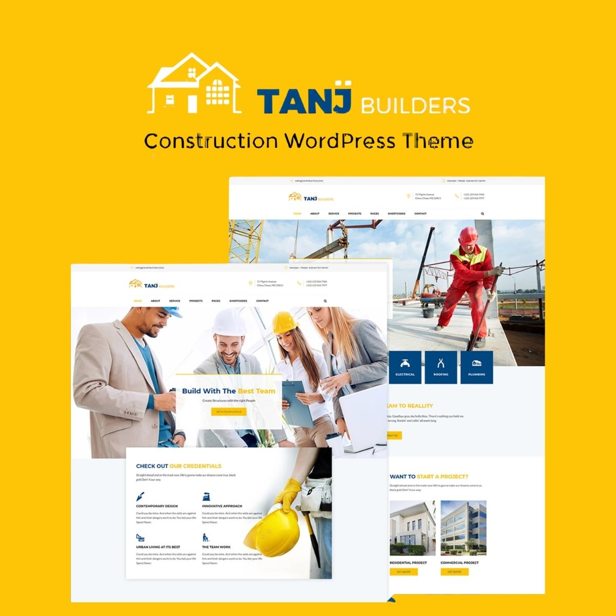 Tanj - Construction WordPress Theme