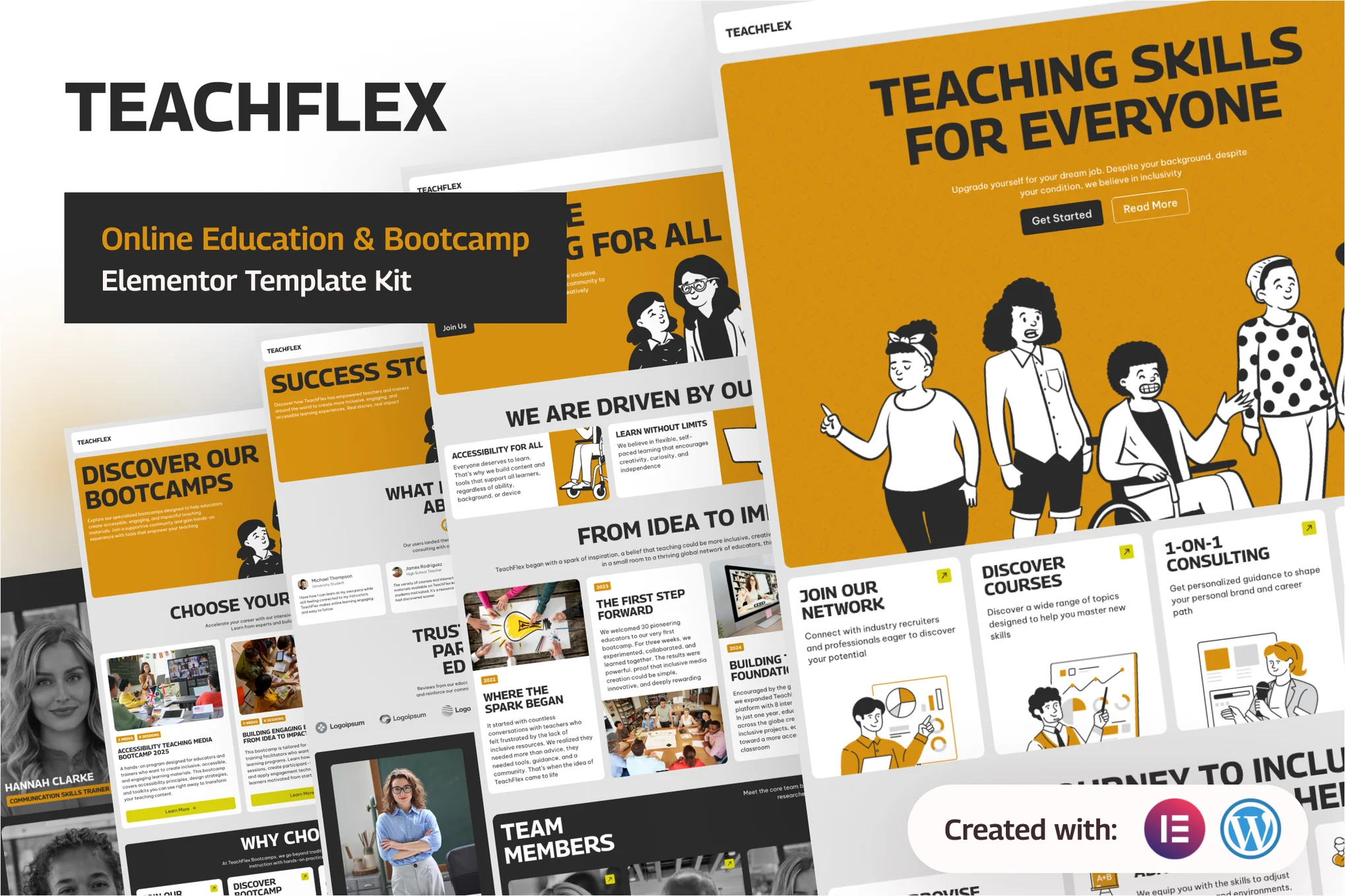 Teachflex - Online Education & Bootcamp Elementor Template Kit