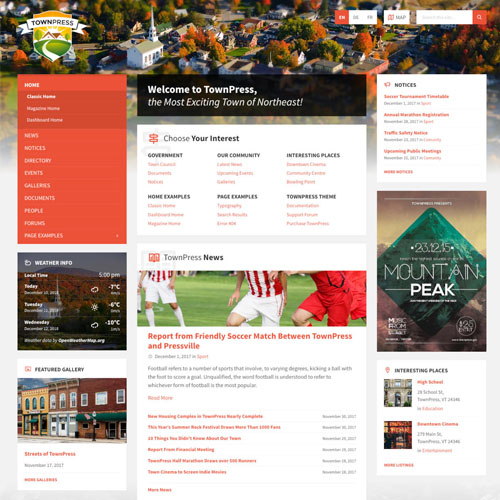 TownPress - Municipality & Town Government WordPress Theme